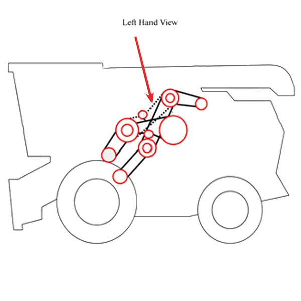 Aftermarket 059105T1 Combine Power Take Off Belt made for Challenger 640 COB40-0457 - main